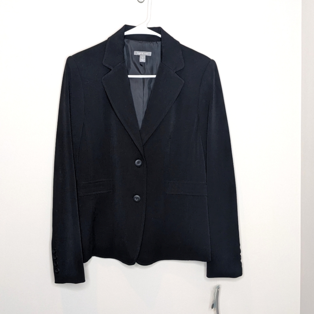 NWT Apt 9 Stretch Black Suit Jacket Blazer Misses 8
